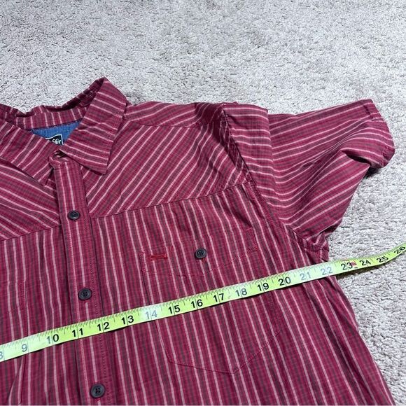 REI Shirt Short Sleeve Button Up Mens Button Front Pocket Cotton blend Size L - Picture 3 of 5